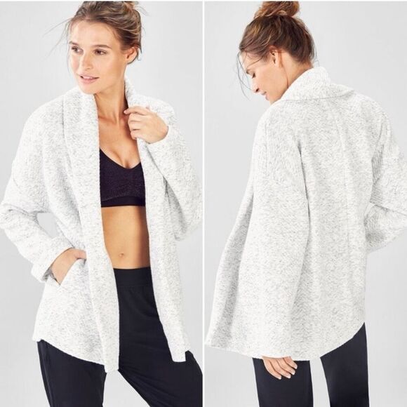 Fabletics Vanessa Quilted Cardigan size XL Gray - Picture 1 of 8